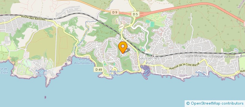 localisation de l'entreprise LES BOX DE BORELY  SAUSSET-LES-PINS