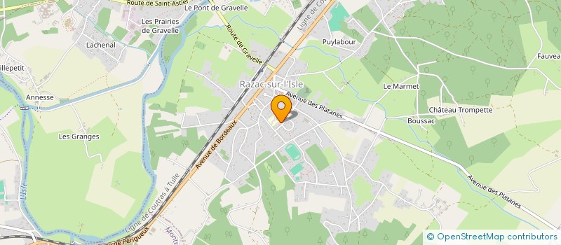 localisation de l'entreprise LES BRANDEAUX  RAZAC-SUR-L'ISLE