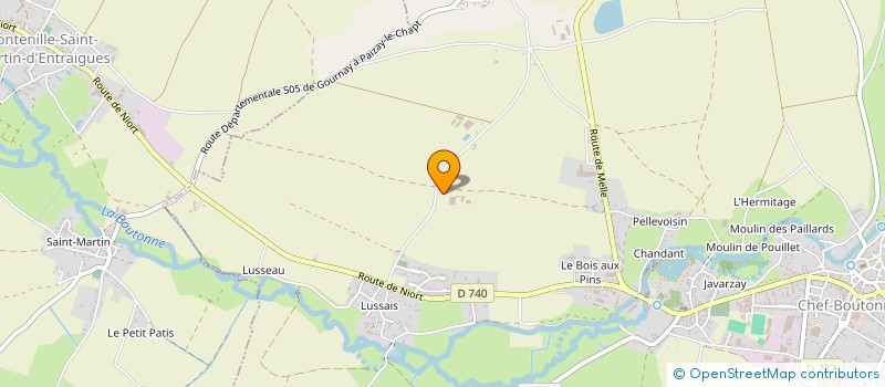localisation de l'entreprise LES BRANDELITS à CHEF-BOUTONNE