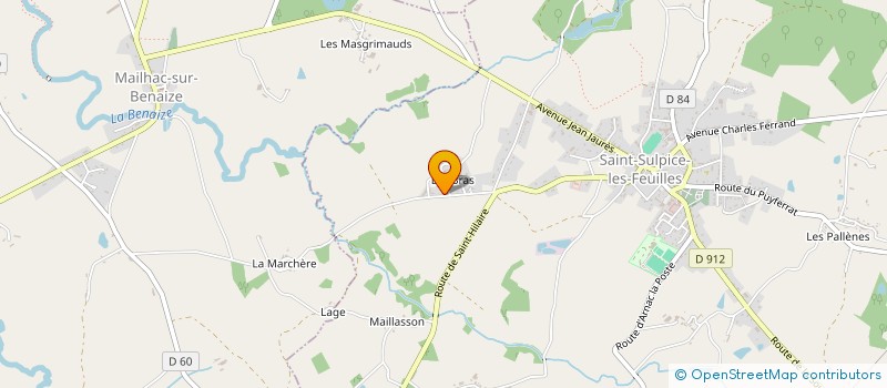 localisation de l'entreprise LES BRAS  SAINT-SULPICE-LES-FEUILLES