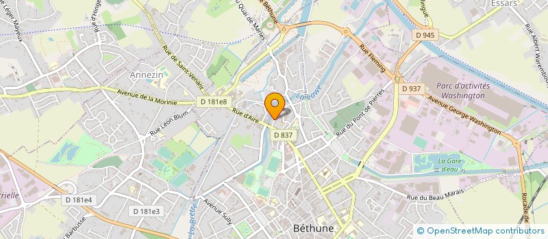 localisation de l'entreprise LES BRAS DE FER à BETHUNE
