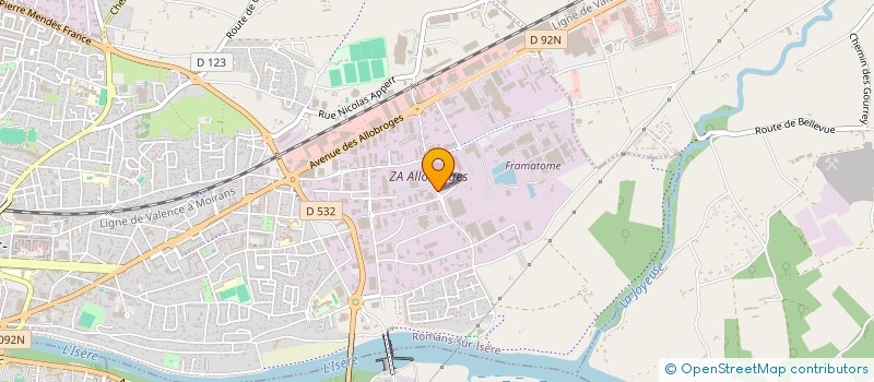 localisation de l'entreprise LES BRASSEURS ROMANAIS  ROMANS-SUR-ISERE