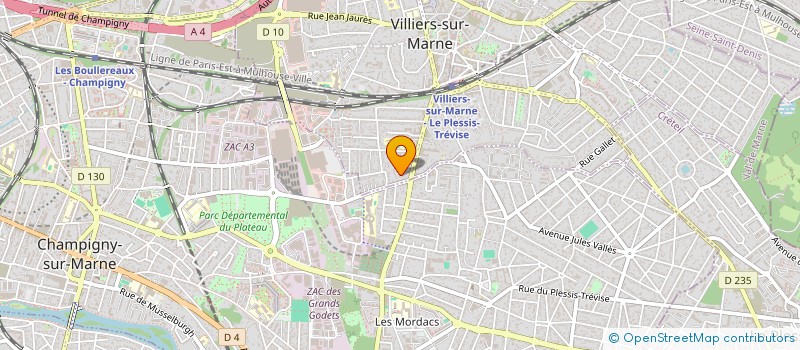 localisation de l'entreprise LES BREGUIERES  VILLIERS-SUR-MARNE