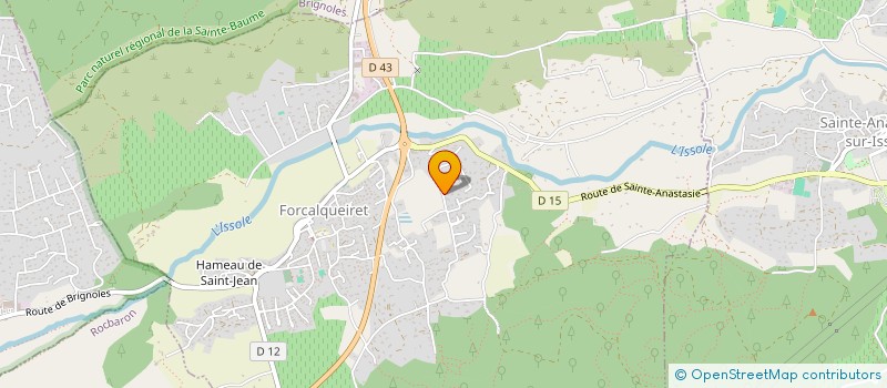 localisation de l'entreprise LES BREGUIERES BASSES  FORCALQUEIRET