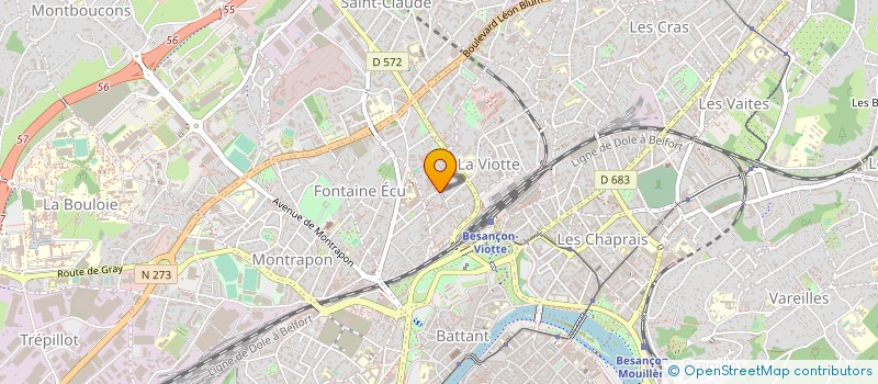 localisation de l'entreprise LES BRETONS  BESANCON