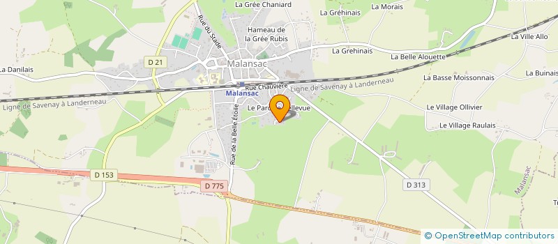 localisation de l'entreprise LES BRICOLETTES 56  MALANSAC