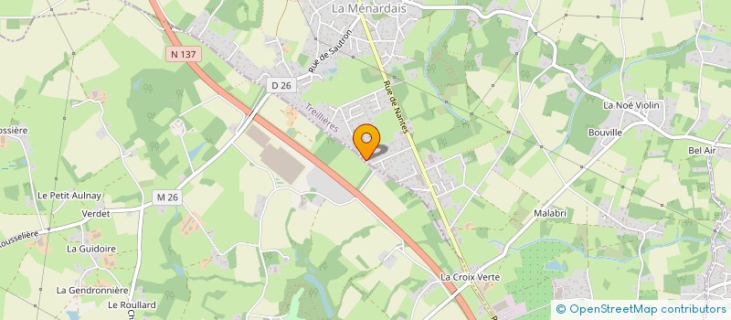 localisation de l'entreprise LES BRILLATS à ORVAULT