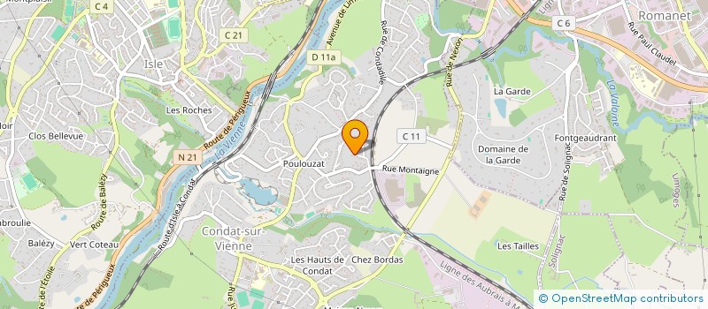 localisation de l'entreprise LES BRINGUEBALANTS à CONDAT-SUR-VIENNE