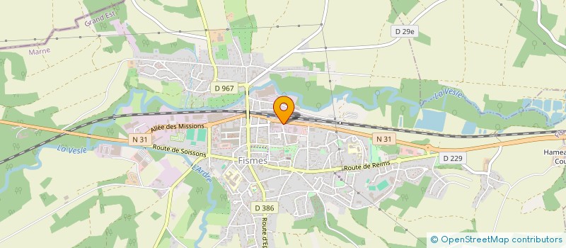 localisation de l'entreprise LES BRINS D'HERBE à FISMES