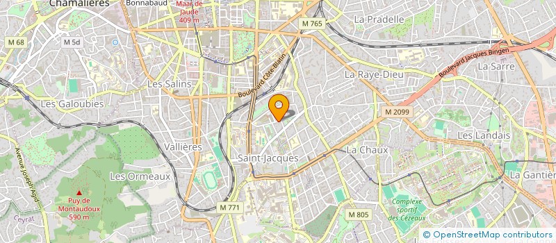 localisation de l'entreprise LES BRIQUES BLEUES  CLERMONT-FERRAND