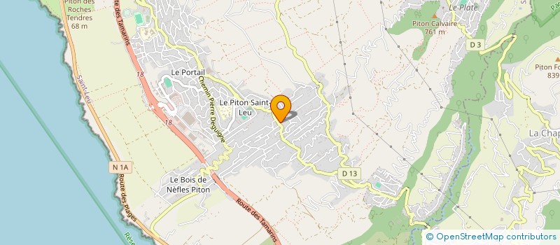 localisation de l'entreprise LES BRODEUSES DU 974 à SAINT-LEU
