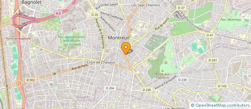 localisation de l'entreprise LES BROKOLIDES à MONTREUIL