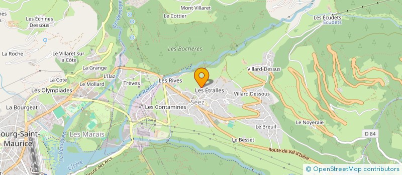 localisation de l'entreprise LES BRONZES  MONTVALEZAN