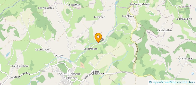 localisation de l'entreprise LES BROSSES à SAINT-CLEMENT-LES-PLACES