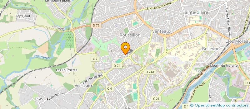 localisation de l'entreprise LES BROSSES à LIMOGES