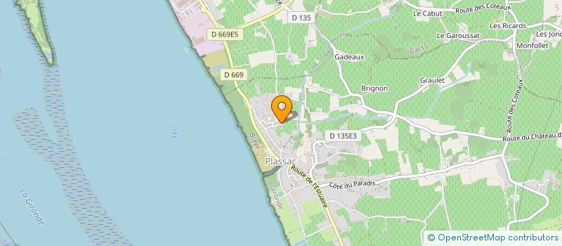 localisation de l'entreprise LES BROUTCHES  PLASSAC