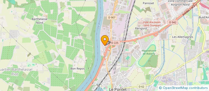 localisation de l'entreprise LES BROUTIERES  LE PONTET