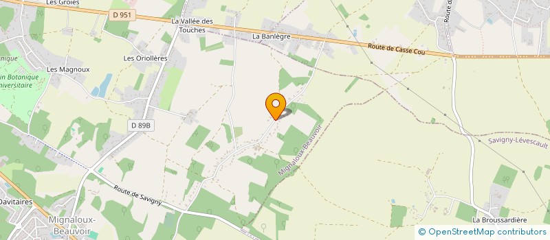 localisation de l'entreprise LES BRUERES à MIGNALOUX-BEAUVOIR