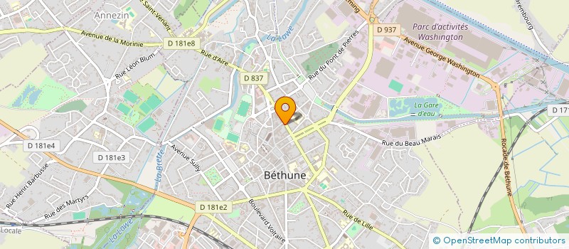 localisation de l'entreprise LES BRUGEOISES à BETHUNE
