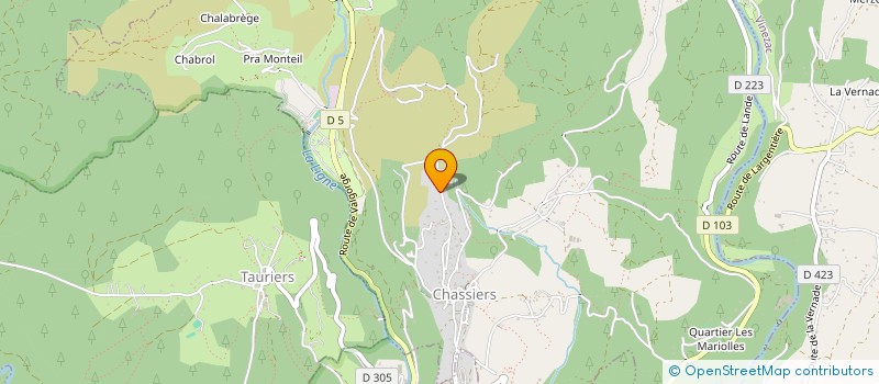 localisation de l'entreprise LES BRUGIS  CHASSIERS