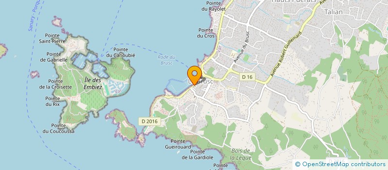 localisation de l'entreprise LES BRUSCAINES à SIX-FOURS-LES-PLAGES