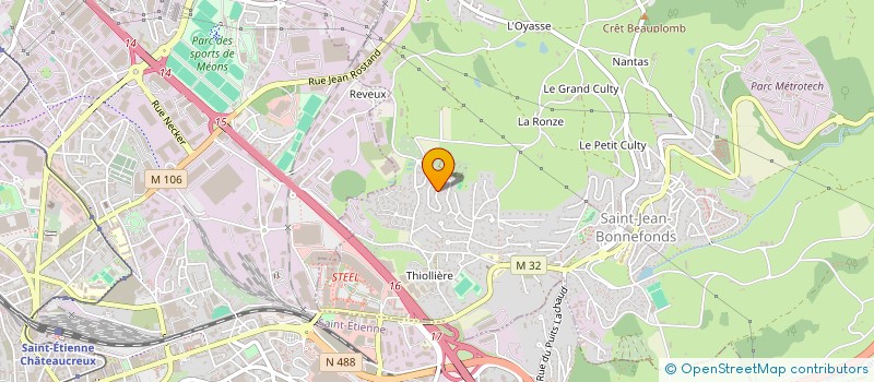 localisation de l'entreprise LES BRUYERES  SAINT-JEAN-BONNEFONDS