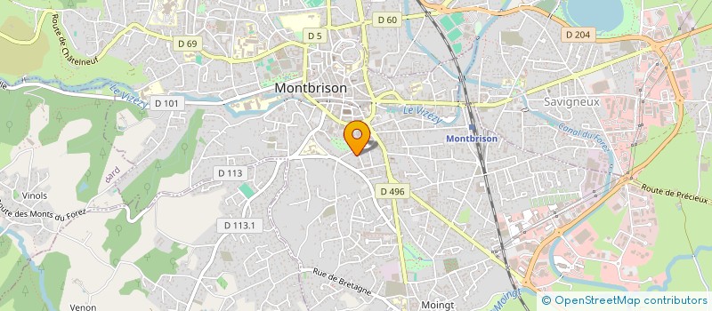 localisation de l'entreprise LES BRUYERES  MONTBRISON
