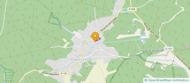 localisation de l'entreprise LES BRUYERES  POIGNY-LA-FORET