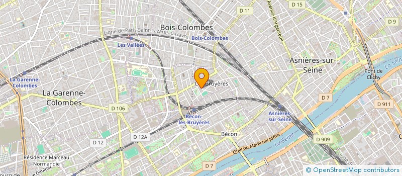 localisation de l'entreprise LES BRUYERES à ASNIERES-SUR-SEINE