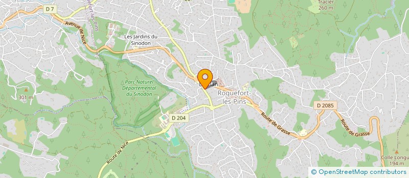 localisation de l'entreprise LES BRUYERES à ROQUEFORT-LES-PINS