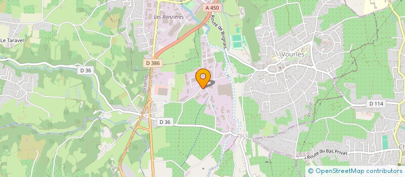 localisation de l'entreprise LES BRUYERES  VOURLES