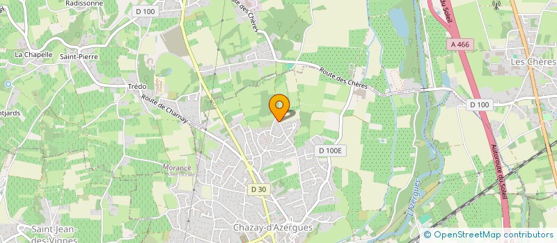 localisation de l'entreprise LES BRUYERES  CHAZAY-D'AZERGUES