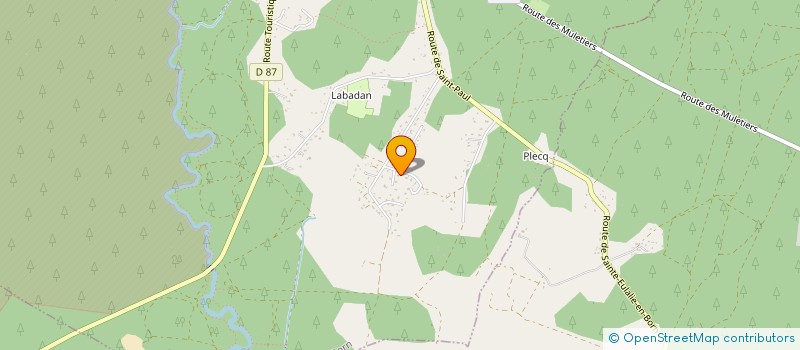 localisation de l'entreprise LES BRUYERES  SAINTE-EULALIE-EN-BORN