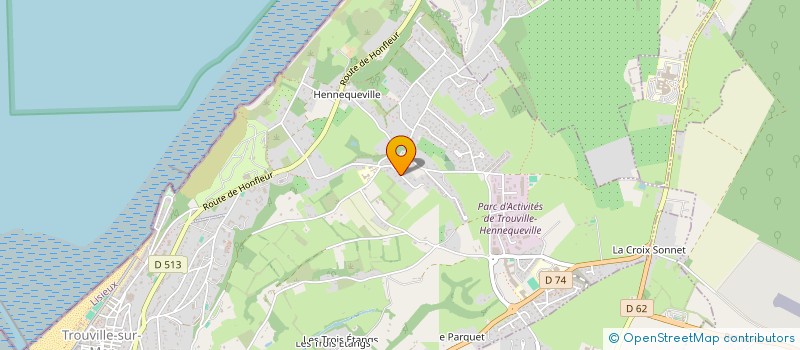 localisation de l'entreprise LES BRUZETTES  TROUVILLE-SUR-MER