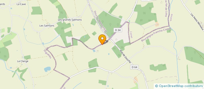 localisation de l'entreprise LES BUCHERONS DE L'YONNE  CHARNY OREE DE PUISAYE