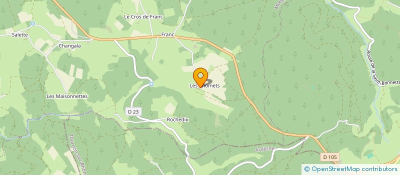 localisation de l'entreprise LES BUCHERONS DES HAUTS PLATEAUX  MONTREGARD