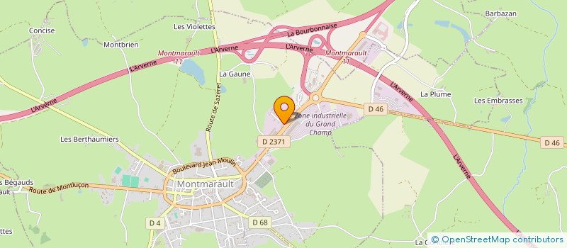 localisation de l'entreprise LES BUFFETS D'OLIVIER à MONTMARAULT