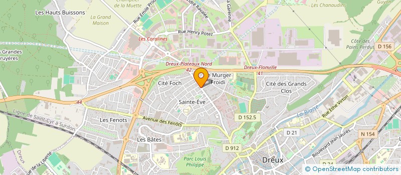 localisation de l'entreprise LES BULLES D'HENRI IV à DREUX