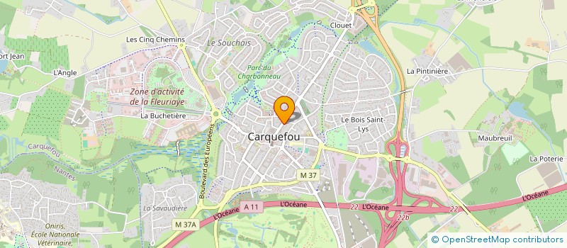 localisation de l'entreprise LES BULLES DE CAMPAGNE  CARQUEFOU