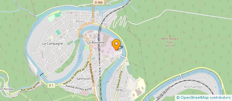 localisation de l'entreprise LES BULLES REVINOISES CLUB DE PLONGEE  REVIN