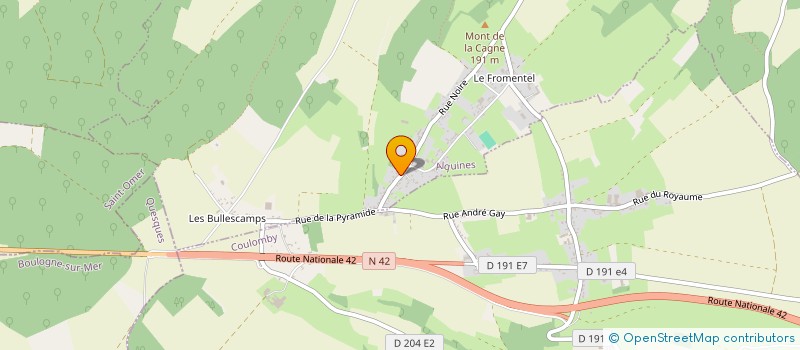 localisation de l'entreprise LES BULLESCAMP  ALQUINES