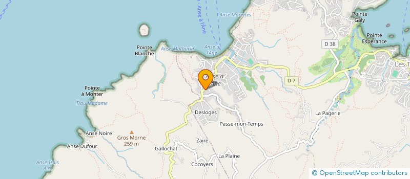 localisation de l'entreprise LES BUNGALOWS DE L'ANSE à LES TROIS-ILETS