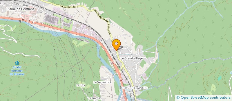 localisation de l'entreprise LES BUREAUX  TOURS-EN-SAVOIE