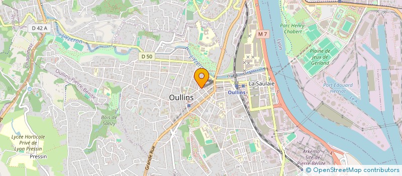 localisation de l'entreprise LES BUREAUX D'APOLLON  OULLINS-PIERRE-BENITE