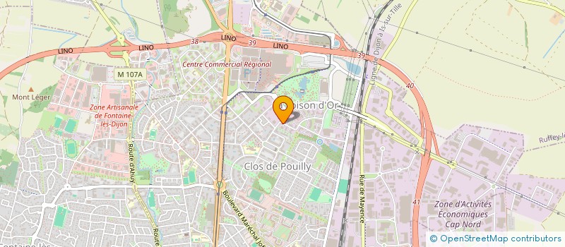 localisation de l'entreprise LES BUREAUX DE CHURCHILL à DIJON