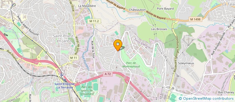 localisation de l'entreprise LES BUREAUX DE MONTREYNAUD  SAINT-ETIENNE