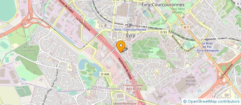 localisation de l'entreprise LES BUREAUX DE SENART à EVRY-COURCOURONNES