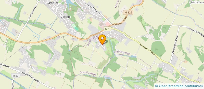 localisation de l'entreprise LES BUREAUX DU LAC  DREMIL-LAFAGE