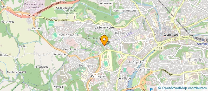 localisation de l'entreprise LES BUTINEUSES DU VALLON D'AMOUR  QUIMPER