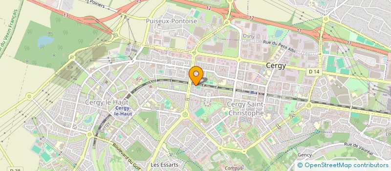 localisation de l'entreprise LES BUTTES CHAUMONT  CERGY